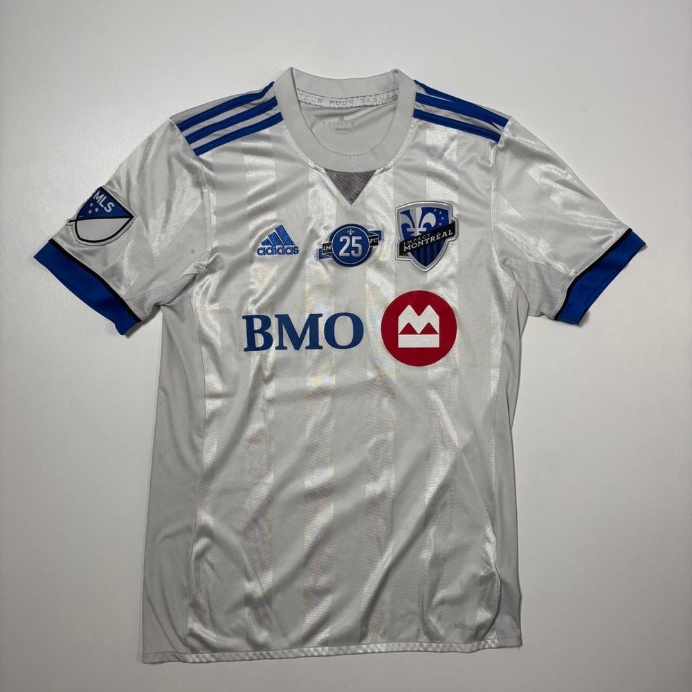 White Adidas Montreal Impact 25th Anniversary MLS Soccer Jersey - Size M